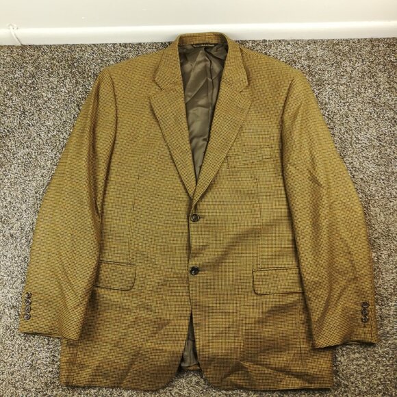 Jack Victor x Saks Sport Coat 100% Italian Cashmere Houndstooth Checked 46R - Picture 2 of 14
